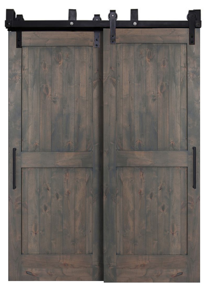 Two Panel Bypassing Barn Doors Rustica
